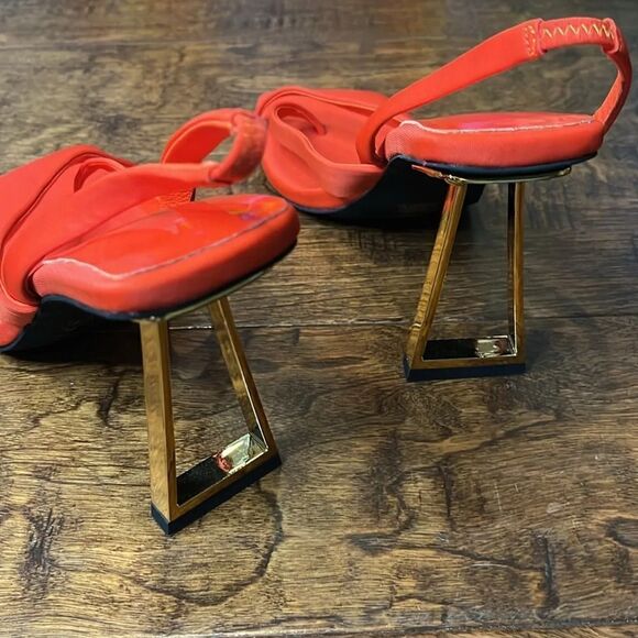 Jeffrey Campbell Mercantile Neoprene Strappy Sandal, Orange, size 7.5 - Picture 5 of 10